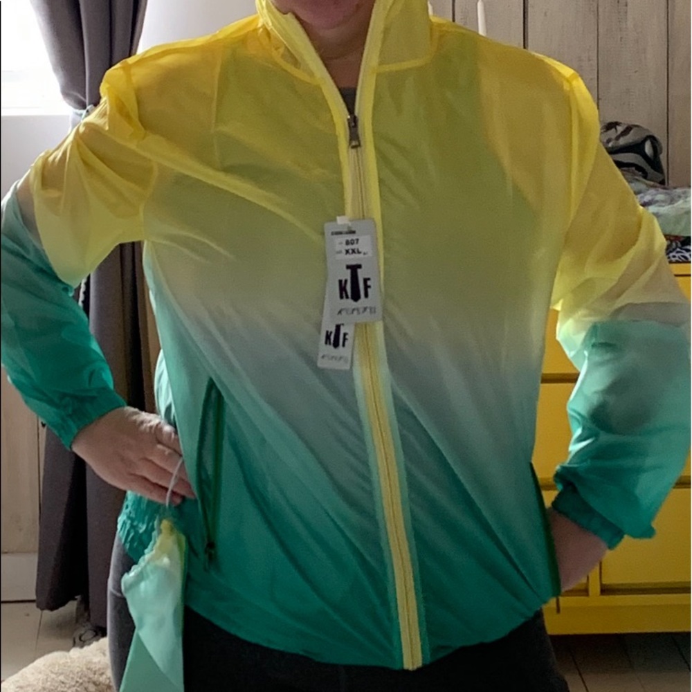 Ombré rain jacket NWT size M/L - Picture 1 of 4